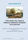 (2024) LATEST Test Bank for Lewis’s Medical-Surgical Nursing, 12th Edition by Mariann M. Harding, Jeffrey Kwong, and Debra Hagler