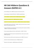 NR 566 Midterm Questions & Answers (RATED A+)