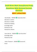 Swift River Med- Surg [Exam Prep]  Questions With Revised Correct  Answers   BEST UPDATED!! 