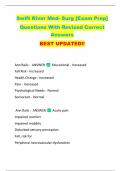 Swift River Med- Surg [Exam Prep]  Questions With Revised Correct  Answers   BEST UPDATED!! 