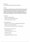 BIO 100 essay Title: Exploring the Role of Photosynthesis in Plant Biology