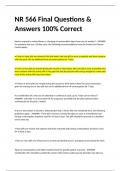 NR 566 Final Questions & Answers 100% Correct