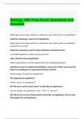 Biology 156- Pima Exam Questions and Answers