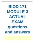 BIOD 171 MODULE 3 ACTUAL EXAM questions and answers