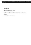 TEST BANK PATHOPHYSIOLOGYTHE BIOLOGIC BASIS FOR DISEASE IN ADULTS AND CHILDREN 8th EditionKathryn L. McCance, Sue E. Huether(ALL CHAPTERS COVERED)