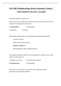 NSG 5003 Pathophysiology Review Questions 2 (latest) – Johns Hopkins University  (A grade)