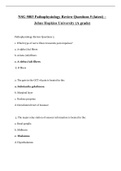 NSG 5003 Pathophysiology Review Questions 5 (latest) – Johns Hopkins University (A grade)