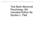 Test Bank Abnormal  Psychology, 6th    Canadian Edition By Gordon L. Flett