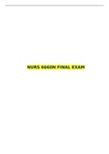 NURS 6660N FINAL EXAM / NURS6660N FINAL EXAM(LATEST)| -WALDEN UNIVERSITY