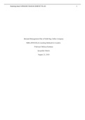 Demand Management Plan of Wild Dog Coffee Company MBA-FPX5016-Accounting Methods for Leaders  Professor Melissa Hartman Jacqueline Morris August 22, 2019