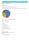 MATH 110 Final Exam Questions and Answers- Portage Learning