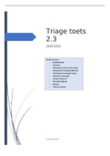 triage samenvatting klachtenvragen