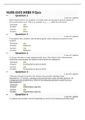 NURS 6501 WEEK 9 Quiz0 and Answers