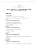 Chapter 17: Disorders of Anxiety and Impulsivity and the  Drugs Used to Treat These Disorders