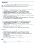 NR566 / NR 566: Advanced Pharmacology for Care of the Family Week 3 Chapter 16 Notes - Drugs affecting the Cardiovascular & Renal Systems (2021 / 2022) Chamberlain College Of Nursing