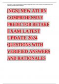 [NGN] NEW ATI RN COMPREHENSIVE PREDICTOR RETAKE EXAM LATEST UPDATE 2024 QUESTIONS WITH VERIFIED ANSWERS AND RATIONALES