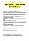 PHCY220 - Cases Exam Study Guide 