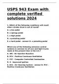 USPS 943 Exam with complete verified solutions 2024.