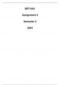 BPT1501 Assignment 4 Semester 2 2024 (Detailed Answers)