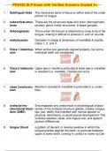 PRAXIS SLP Exam with Verified Answers Graded A+