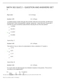 MATH 302 QUIZ 2 – QUESTION AND ANSWERS SET 1