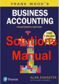 Solutions Manua Frank Wood’s Business Accounting 1, 14e By Sangster and Gordon