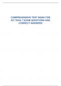 COMPREHENSIVE TEST BANK FOR ATI TEAS 7 EXAM QUESTIONS AND  CORRECT ANSWERS