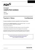 AQA A-level COMPUTER SCIENCE 7517/1/TN Paper 1 June 2024 