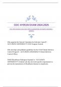 CDC 4Y051N EXAM 2024.2025 WITH GUARANTEED ACCURATE ANSWERS |VERIFIED