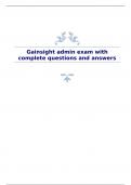 Gainsight admin exam with complete questions and answers