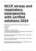 NCCP airway and respiratory emergencies with verified solutions 2024