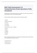  BOC Self Assessment # 6 Comprehensive Exam Questions Fully Answered.