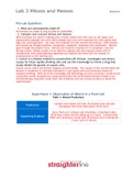 BIO 201L Lab 3: Mitosis and Meiosis (Straighterline)