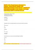 NURS 231 Final Exam (Version-1, Latest- 2024/2025) NURS 231 Pathophysiology Final Exam / NURS231 Pathophysiology Final Exam: Portage Learning |100 % Correct Q & A