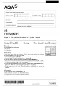 AQA AS ECONOMICS 7135/2 Paper 2 The National Economy in a Global Context Questions Paper May 2024