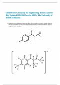 CHEM 154: Chemistry for Engineering  Unit 5: Answer Key Updated 2024/2025 works 100%; The University of British Columbia