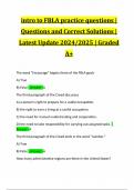 intro to FBLA practice questions | Questions and Correct Solutions | Latest Update 2024/2025 | Graded A+