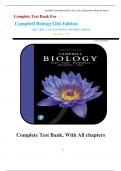 Complete Test Bank for Campbell Biology 12th Edition ||All Chapters 1-56||Latest 2024||