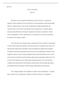 BUS303  Week  5  Final  Paper  1.docx    BUS 303  Week 5 Final Paper   BUS 303  The human resource management departments primary function is to manage the employees skills and talents to be the most effective for the organizations goals and individual ob