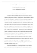 BUS303  Human  Resources  Management      Week  5  Assignment.docx    Functions of Human Resource Management  The University of Arizona Global Campus BUS 303: Human Resources Management   Functions of Human Resource Management  Human Resource Management (