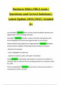 Business Ethics FBLA exam | Questions and Correct Solutions | Latest Update 2024/2025 | Graded A+