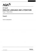 AQA A-level ENGLISH LANGUAGE AND LITERATURE 7707/1 Paper 1 Telling Stories Insert 2024