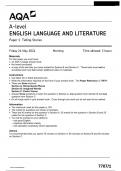 AQA A-level ENGLISH LANGUAGE AND LITERATURE 7707/1 Paper 1 Telling Stories Questions Paper 2024