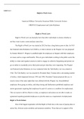 Right  to  Work  Laws  Paper.docx  HRMT413  Right to Work Laws  American Military University/American Public University System  HRMT413 Employment and Labor Relations  Right to Work Laws  Right to Work Laws are basically laws that allow individuals to cho