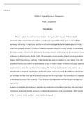 OMM618  WK  4  assignment.docx  OMM618  OMM618: Human Resources Management  Week 2 assignment  Introduction  Human capital is the most important element of an organizations success. Without talented individuals filling critical roles and positions, a comp