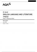 AQA A-level ENGLISH LANGUAGE AND LITERATURE 7707/2 Paper 2 Exploring Conflict Mark scheme June 2024 Version: 1.0 Final