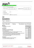 AQA AS BUSINESS Paper 1 Business 1 QP MAY 2024