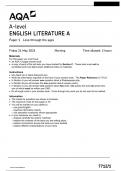 AQA A-level ENGLISH LITERATURE A 7712/1 Paper 1 Love through the ages Questions Paper  May 2024