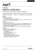 AQA A-level ENGLISH LITERATURE A 7712/2A Paper 2A Texts in shared contexts: WW1 and its aftermath Questions Paper June 2024 