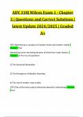 ADV 318J Wilcox Exam 1 - Chapter 3 | Questions and Correct Solutions | latest Update 2024/2025 | Graded A+